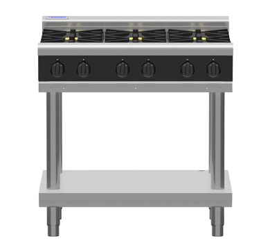 Waldorf Bold RNLB8606G-LS - 900mm Gas Cooktop Low Back Version - Leg Stand