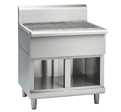 Waldorf 800 Series SF8900-CB - 900mm Solid Fuel Grill - 215mm Splashback Version - Cabinet Base