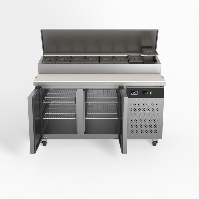 AG Equipment SH2000-800 salad/noodle/sandwich prep bar fridge — view 2