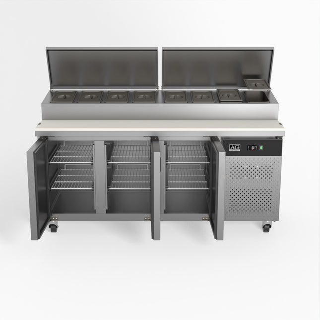 AG Equipment SH3000-700 salad/noodle/sandwich prep bar fridge — view 2