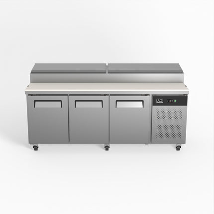 AG 580L 3 Door Saladette Prep Fridge 10 x 1/3 GN SH3000-800
