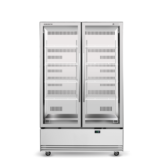 Skope 2 Glass Door Display or Storage Fridge 1079L - SKB1200N-A