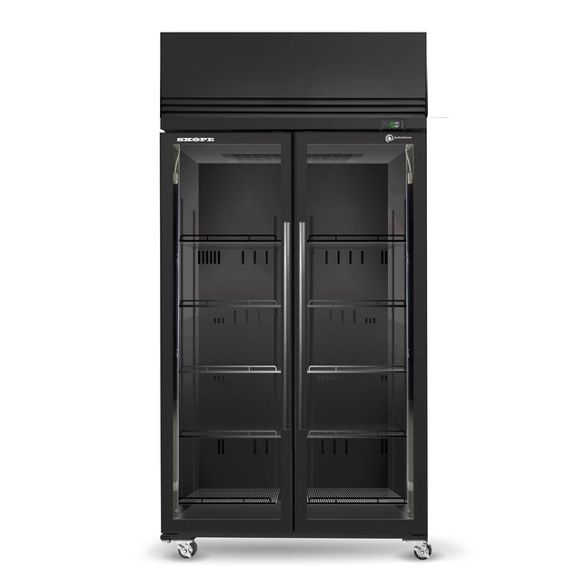 Skope SKFT1000N-A 2 Glass Door Upright Display or Storage Freezer