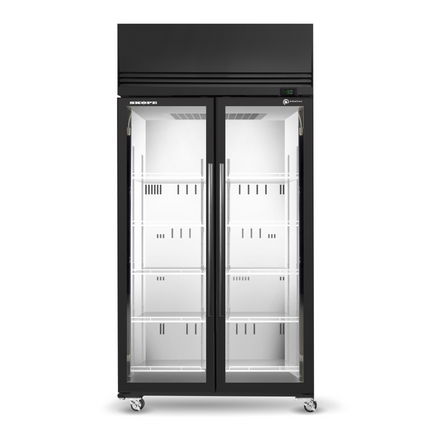 Skope SKFT1000N-A 2 Glass Door Upright Display or Storage Freezer