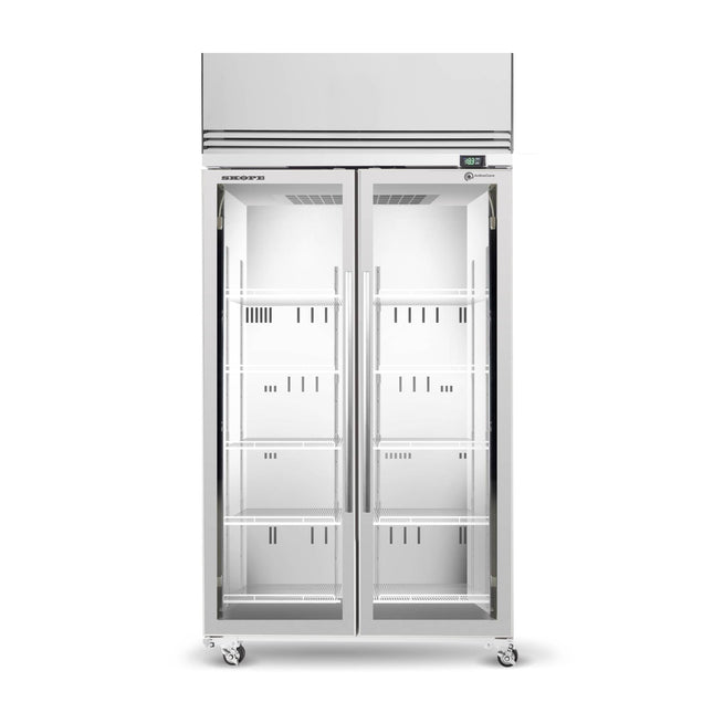 Skope SKFT1000N-A 2 Glass Door Upright Display or Storage Freezer