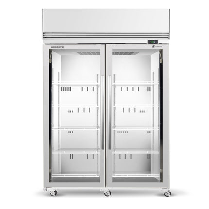 Skope SKFT1300N-A 2 Glass Door Upright Display or Storage Freezer