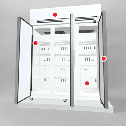 Skope SKFT1500N-A 3 Glass Door Upright Display or Storage Freezer