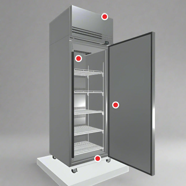 Skope SKFT650NS-A 1 Solid Door Upright Display or Storage Freezer