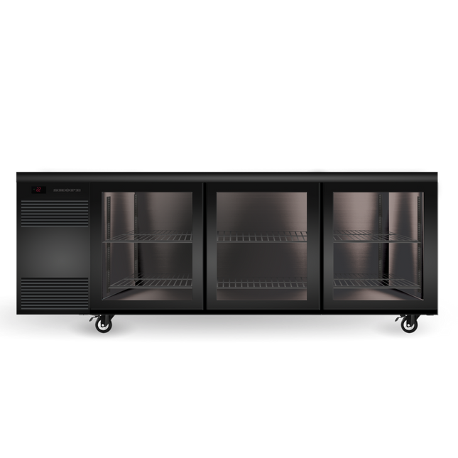 Skope BackBar 3 Glass Sliding Door SlimLine Fridge SL.3.GSL