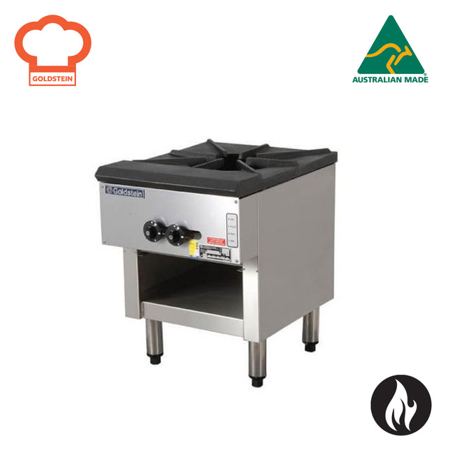 Goldstein Gas Stock Pot Boiling Table Floor Mounted, Single Dual Ringed Burner 457 X 457 mm SP1855FFD