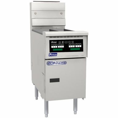 Pitco Gas Fryer Split Tank, Computer Control, Filter Ready SSH55T-C-FR