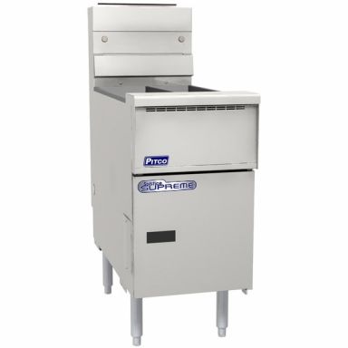 Pitco Gas Fryer Split Tank, Solid State Control , Filter Ready SSH55T-FR