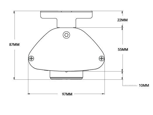 Roband Quartz Heat Lamp Assembly with Light 450mm SQ450