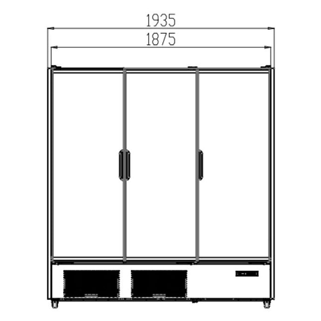 Saltas Multideck Fridge 3 Door Supermarket Display MDS1875
