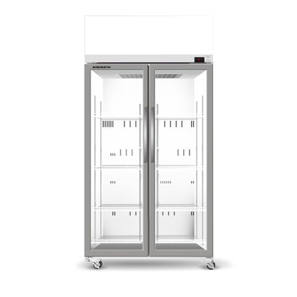 Skope 897L 2 Glass Door Upright Display Fridge TCE1000N
