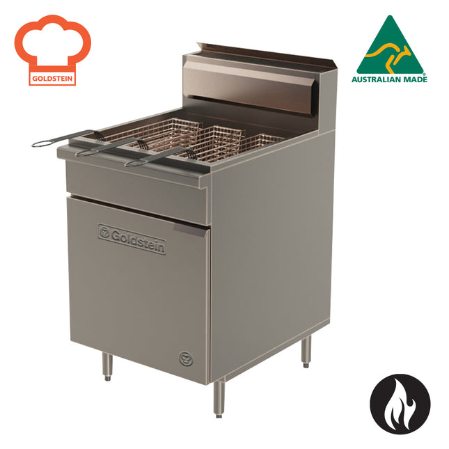 Goldstein Gas Single Pan Turbo-Tube, Pan Size 565 X 355 X 203 mm, 3 Baskets Per Pan 48 Ltr. Capacity TGF24ML