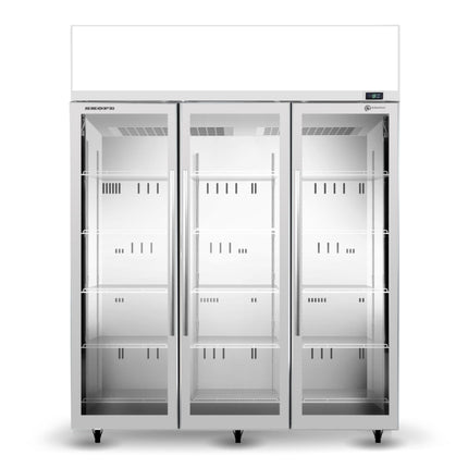Skope TME1500N-AC 3 Glass Door Display or Storage Fridge, Lit Sign