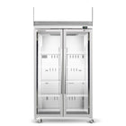 Skope TMF1000N-AC 2 Glass Door Display or Storage Freezer, Lit Sign