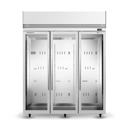 Skope TMF1500N-A Ice 3 Glass Door Upright Display or Storage Freezer