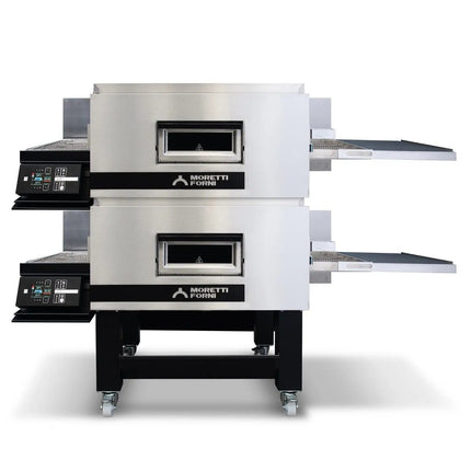Moretti Forni Double Chamber Gas Conveyor Oven on legs 32" Belt 910 x 810mm TT98G/2 (NG)