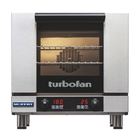 Turbofan convection oven with digital display on a white background