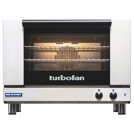 Turbofan oven with visible brand logo on a white background
