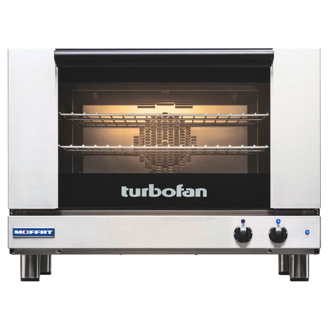 Turbofan oven with visible brand logo on a white background