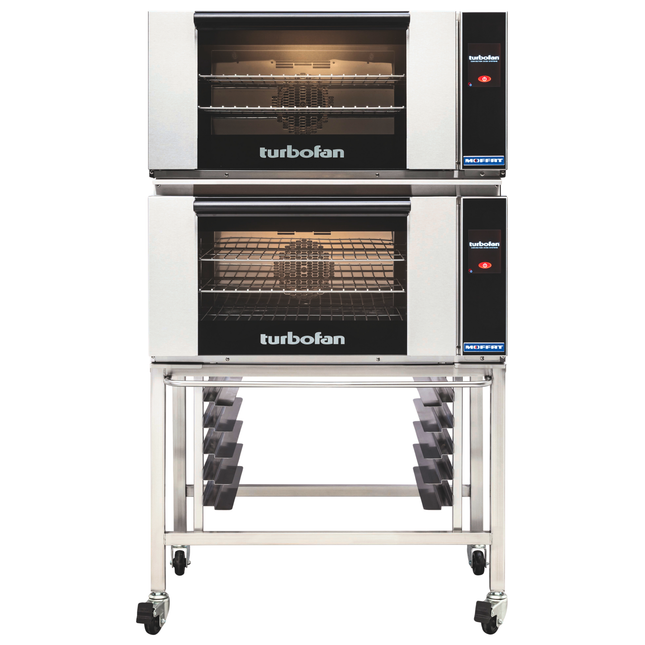 Turbofan double decker oven on a white background