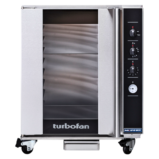 Turbofan convection oven with digital control panel on a white background