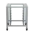 Metal rolling cart on a white background
