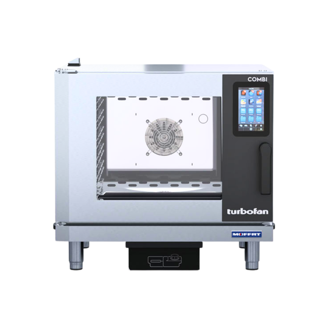 Commercial oven with digital display on a white background