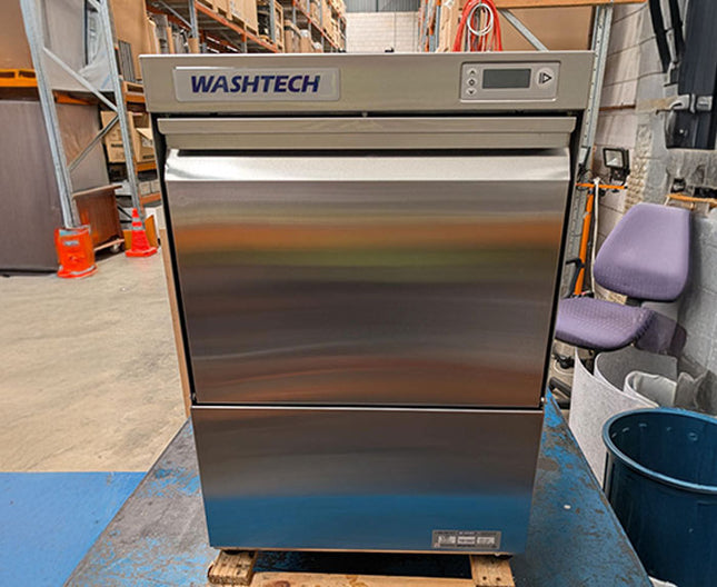 Washtech UD-R - Professional Undercounter Glasswasher / Dishwasher - 500mm Rack UD-RO - Warehouse Clearance