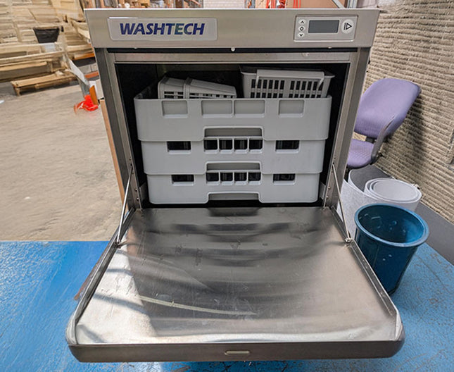 Washtech UD-R - Professional Undercounter Glasswasher / Dishwasher - 500mm Rack UD-RO - Warehouse Clearance