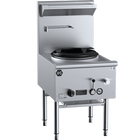 B+S Black Single Hole Deluxe Waterless Wok Table Natural Gas