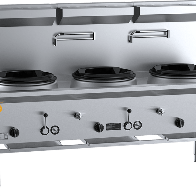 K+ Tripple Hole Three Waterless Wok Burner Table LPG