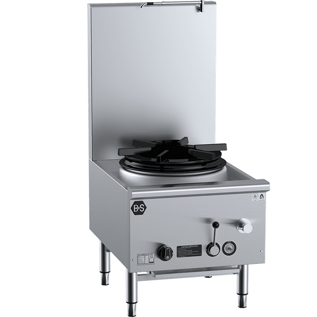B+S Black Single Hole Deluxe Waterless Stock Pot Natural Gas