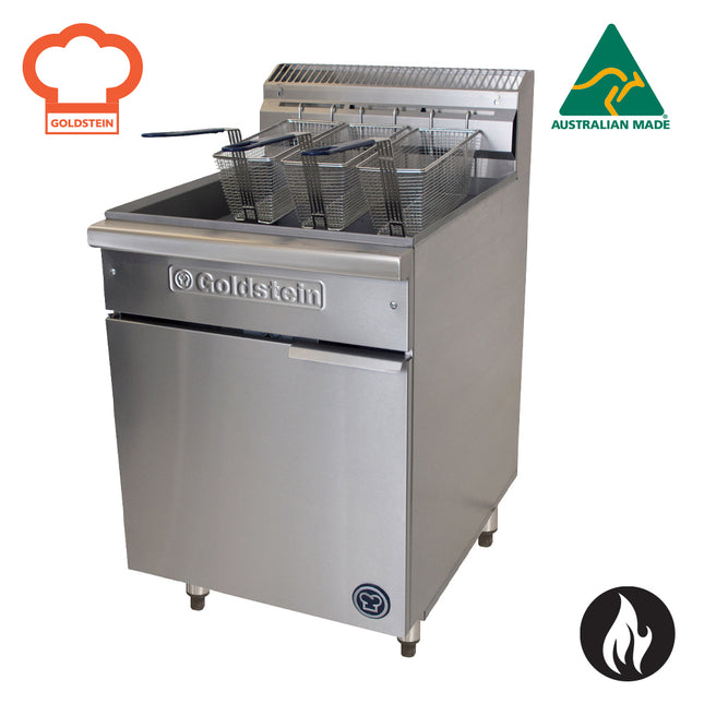 Goldstein Gas Single V Pan, Pan Size 568 X 353 X 300 mm, 3 Baskets Per Pan, 36 Ltr. Capacity VFG24L