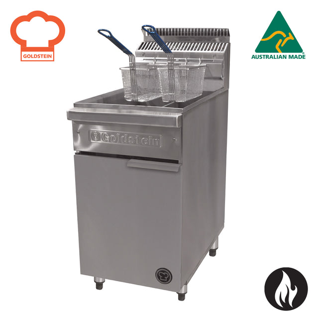 Goldstein Gas Split Pan Fryer, Two Half Pans, Pan Size 176 X 353 X 300 mm 2 OFF, One Basket Per Pan, 16 Ltr. Capacity Per Pan VFGTL