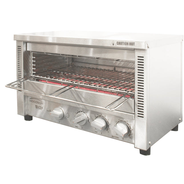 Woodson Supertoast Multi-Function 8 Slice Glass Element Toaster Griller W.GTQI8S.10