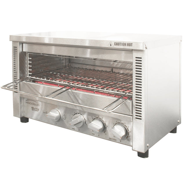 Woodson Supertoast Multi-Function 8 Slice Glass Element Toaster Griller W.GTQI8S.15