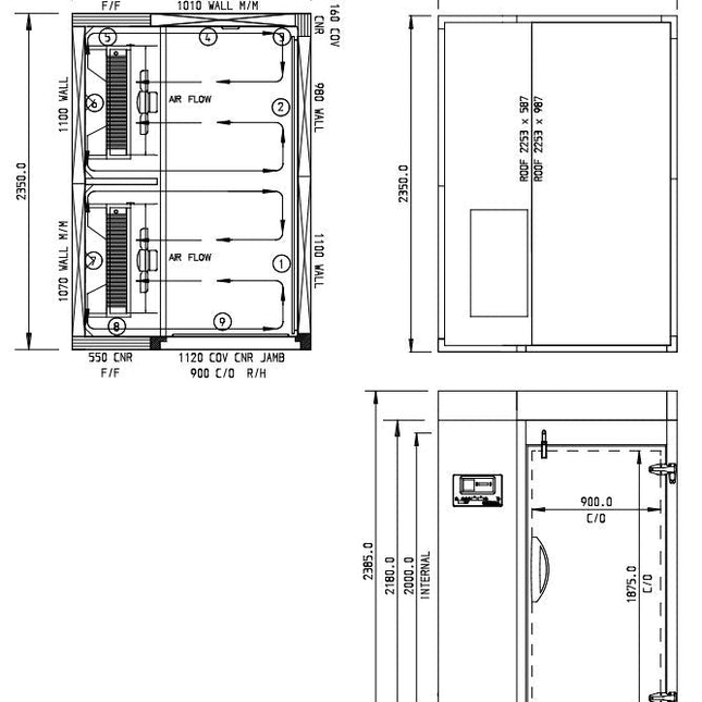Williams 240Kg Roll In Blast Chiller/Freezer Combi Trolley Compatible