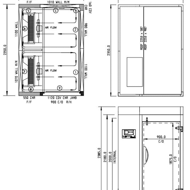 Williams 320Kg Roll In Blast Chiller/Freezer Combi Trolley Compatible