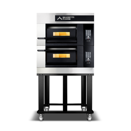Moretti Forni serieX Double Deck Oven on Stand 4 x 35cm Pizza COMP X50E/2/S