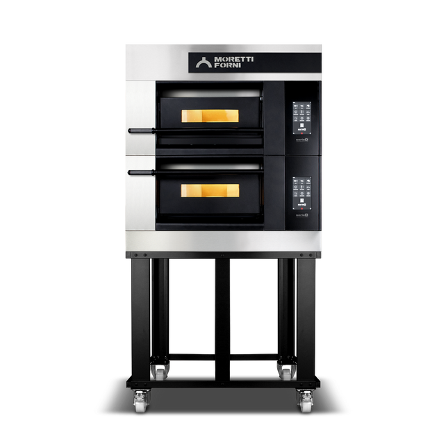 Moretti Forni serieX Double Deck Oven on Stand 4 x 35cm Pizza COMP X50E/2/S