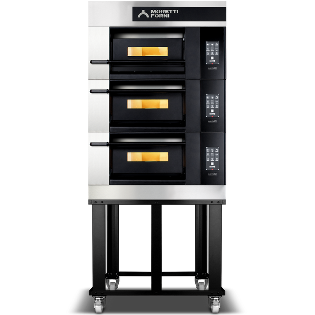 Moretti Forni serieX Triple Deck Oven on Stand 6 x 35cmPizza COMP X50E/3/S