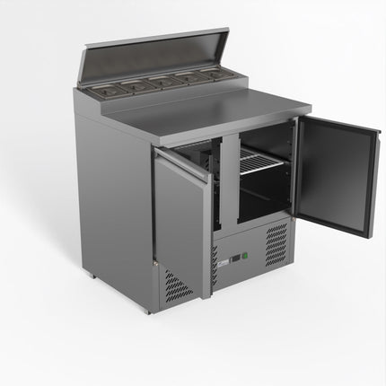 FED-X Two Door Salad Prep Fridge XGNS900D