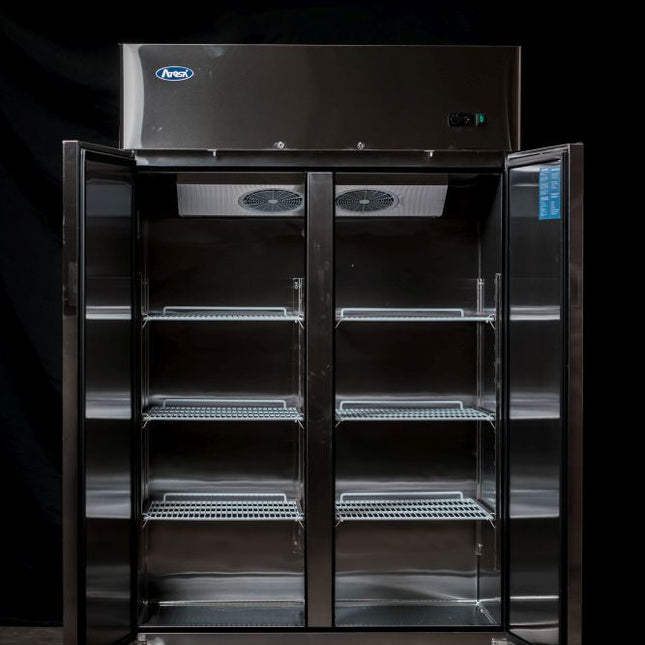 Atosa YBF9218 Upright Storage Fridge — three-quarter view