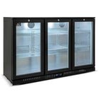 AG Three Door Bar Fridge - Black Body & Doors 3BBR-H - AG-3BBR-H