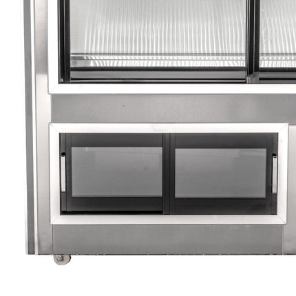 Bonvue AMS-21 Refrigerated Deli Display Case – insulated sliding rear doors detail