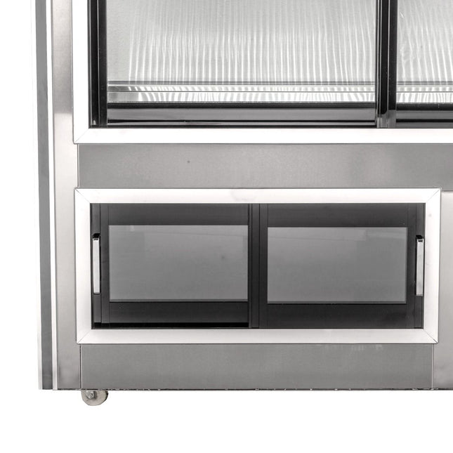 Bonvue AMS-21 Refrigerated Deli Display Case – insulated sliding rear doors detail